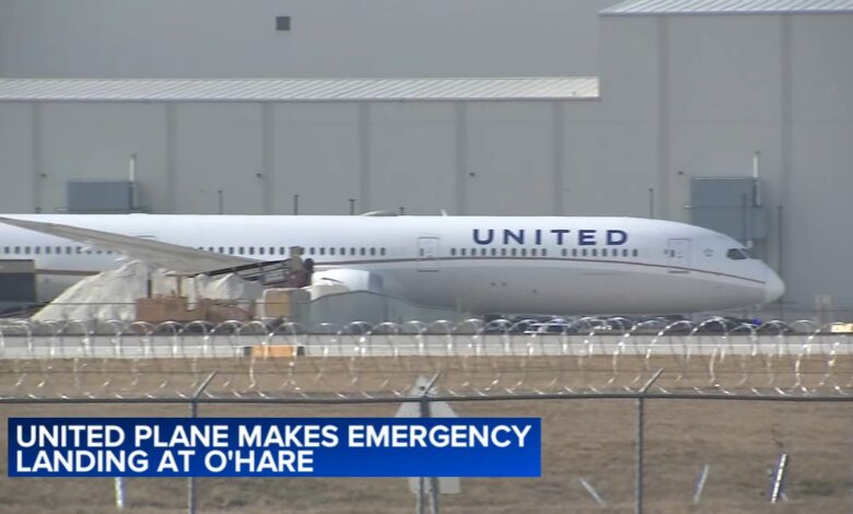 United Airlines Emergency Landing Newark