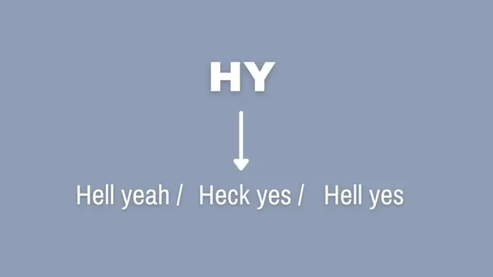 hy meaning in text